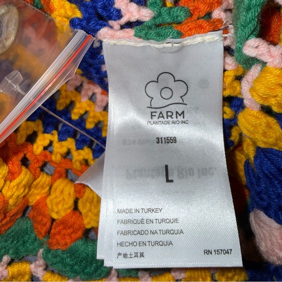 Farm RIO Multi Stitches Crochet Blouse Size L - Picture 10 of 14
